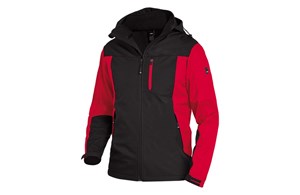 FHB JANNIK Softshelljacke, rot-schwarz