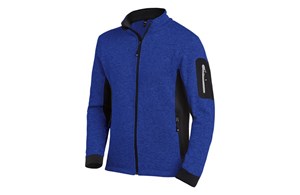 FHB CHRISTOPH Strick-Fleece-Jacke, royalblau-schwarz