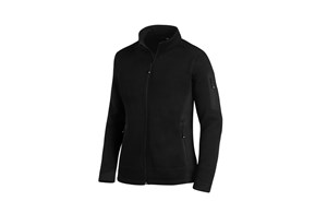 FHB MARIEKE Strick-Fleece-Jacke Damen, schwarz