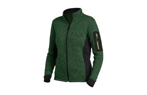 FHB MARIEKE Strick-Fleece-Jacke Damen, grün-schwarz