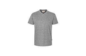 HAKRO V-Shirt Classic - grau meliert