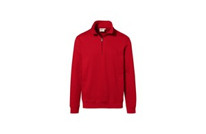 HAKRO Zip-Sweatshirt Premium - rot