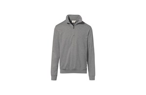 HAKRO Zip-Sweatshirt Premium - grau meliert
