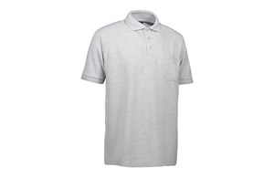 ID® - PRO Wear Herren Poloshirt | Tasche, Grau meliert
