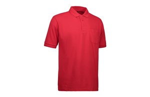 ID® - PRO Wear Herren Poloshirt | Tasche, Rot