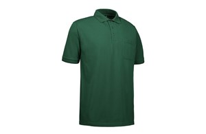 ID® - PRO Wear Herren Poloshirt | Tasche, Flaschengrün