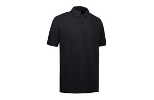 ID® - PRO Wear Herren Poloshirt | Tasche, Schwarz