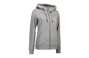 ID® - CORE Full Zip Damen Hoodie, Grau meliert